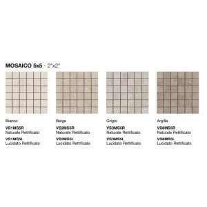 VERSATILE STONE ARGILLA MOSAICO 5X5 LUCIDATO  - COEM VS8MS5L COEM - 1