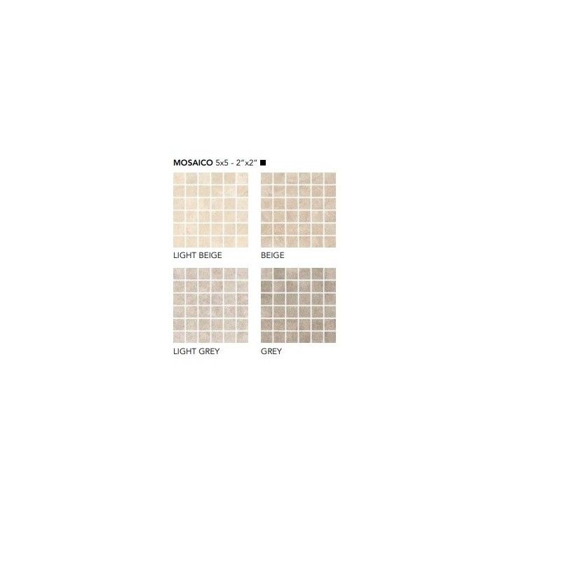 AUTENTICA LIGHT BEIGE MOSAICO 5X5 RETTIFICATO - FIORANESE CERAMICHE AU1MS5R FIORANESE CERAMICHE - 1