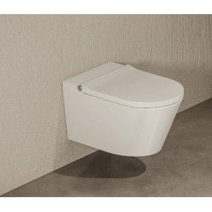 WC suspendu H-SMART RIMLESS avec abattant chauffant et télécommande Hatria BLANC HATRIA - 1