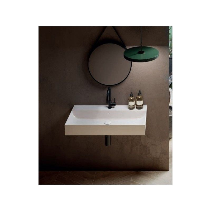 BAHIA 13  Washbasin 80X46,5 Single hole with overflow  White    HATRIA