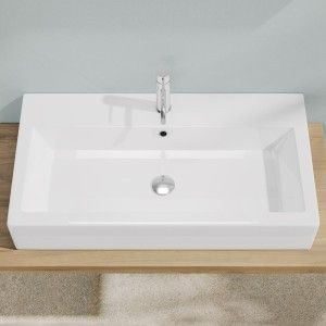 BAHIA 13 Lavabo 60X36,5 Monoforo con troppo pieno Bianco HATRIA HATRIA - 1