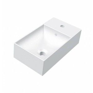 BAHIA 13 Hand basin 45X25 Single hole with overflow White HATRIA HATRIA - 1