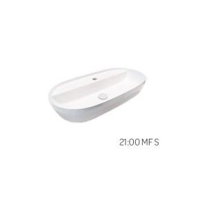 HAPPY HOUR SLIM Countertop washbasin 21:00 MF S single hole without overflow 75X38 HATRIA HATRIA - 3