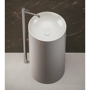 FREISTEHENDE WASCHBECKEN Waschbecken mit fester Oberfläche FW_01 Mattweiß/Zement 44x87 HATRIA HATRIA - 2