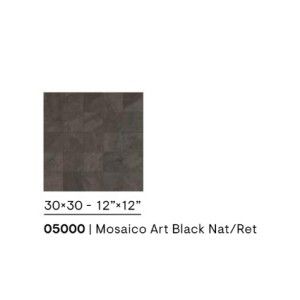 ARTDESIA 2 MOSAICO BLACK NATURALE RETTIFICATO 30X30 - CERAMICHE PIEMME 05000 PIEMME CERAMICHE - 1