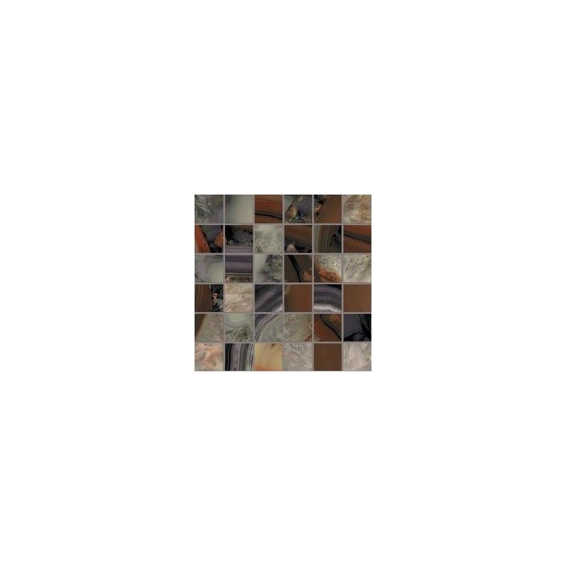 TELE DI MARMO PRECIOUS  30X30  MOSAIQUE 5X5 AGATE BROWN FULL ROCHÉ - EMILCERAMICA  EM4W EMILCERAMICA - 1