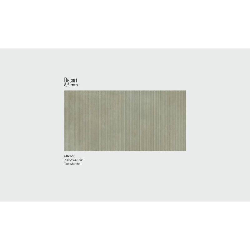 Homescape Decoration TUB MATCHA 60X120 cm 8,5 mm - CERAMICA FONDOVALLE HOM095 CERAMICA FONDOVALLE - 1
