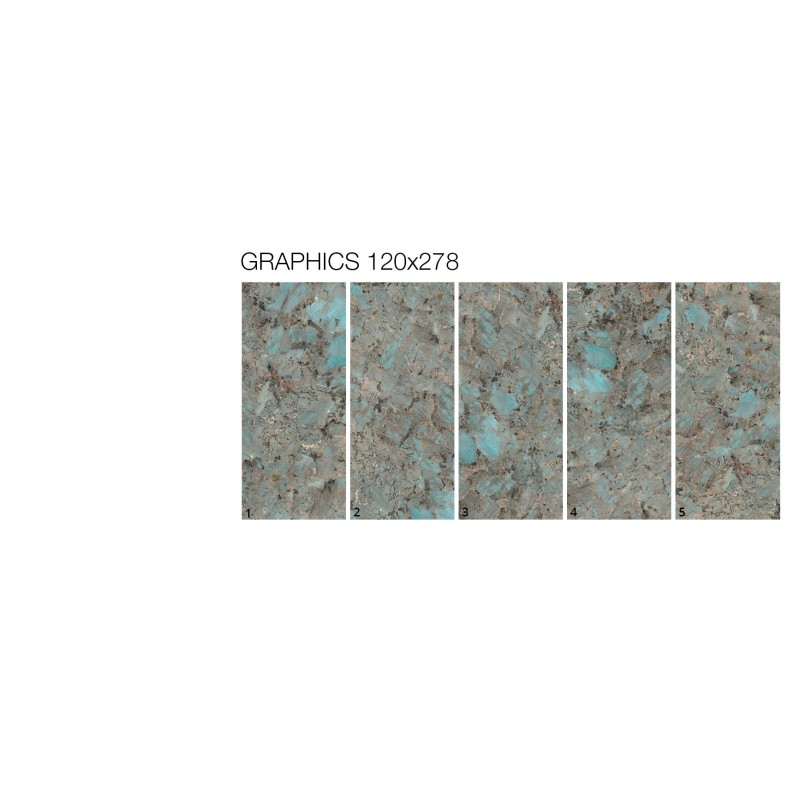 Infinito 2.0 AMAZZONITE GLOSSY 120X278 cm 6,5 mm  - CERAMICA FONDOVALLE INF1655 CERAMICA FONDOVALLE - 1