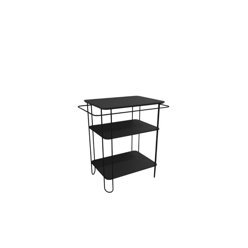 copy of FILO 75 Edelstahlstruktur mit mattschwarzen Regalen und Platte CERAMICA FLAMINIA FI75SVNE CERAMICA FLAMINIA - 1