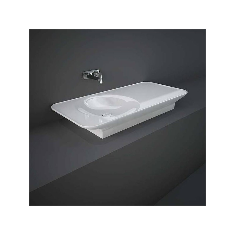 VALET Wall-hung washbasin 112 cm right shelf Rak Ceramics VALWB11200AWHA RAK CERAMICS - 1
