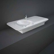 VALET Wall-hung single hole washbasin 112 cm right shelf Rak Ceramics VALWB11201AWHA RAK CERAMICS - 1