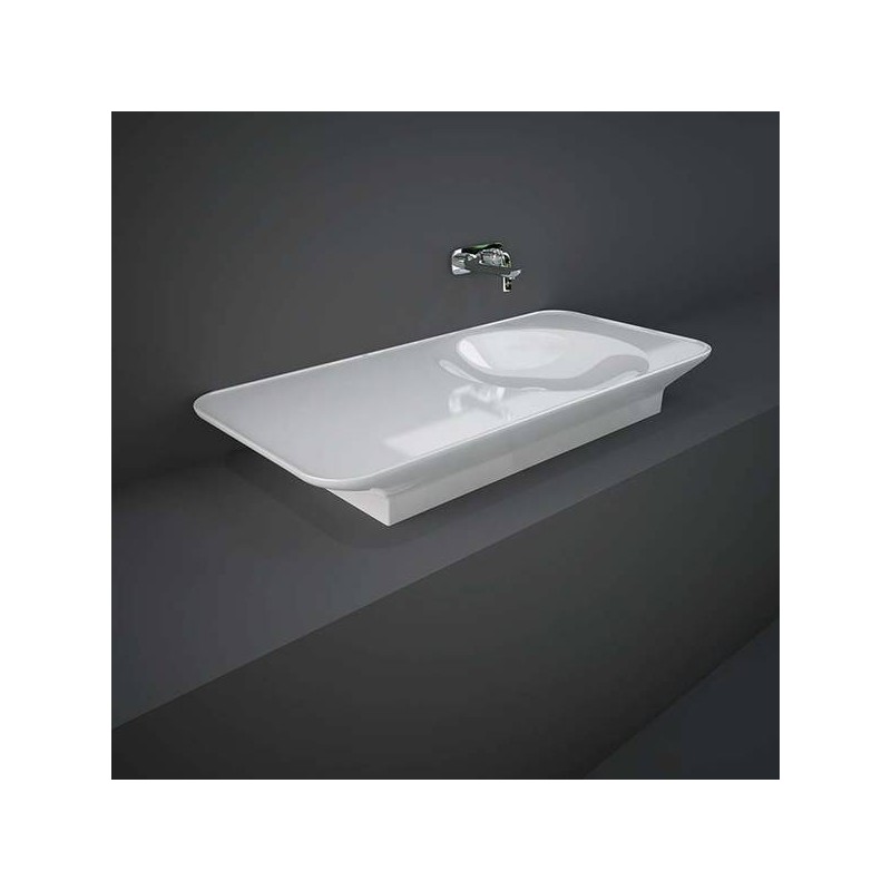 VALET Lavabo suspendu 112 cm étagère gauche Rak Ceramics VALWB11300AWHA RAK CERAMICS - 1