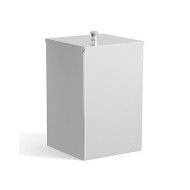 CUBE Basket with lid L20xH33.7xD20 with chrome finish DEVON & DEVON DEVON&DEVON - 1