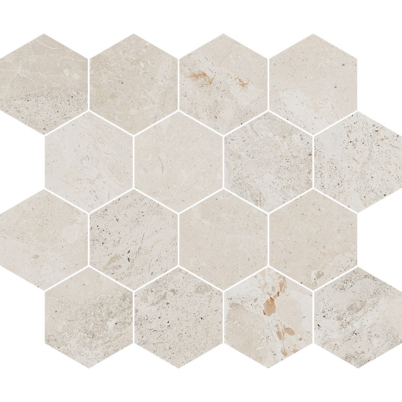Karnis Mosaico Esagona Ivory Levigato 33x27,5 - CERDOMUS 97433 CERDOMUS - 1