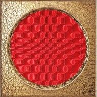 CITTA' DI FAENZA GEO ROSSO DECORATION ORO GLOSSY 6X6 - IRIS 511059 IRIS CERAMICA - 1