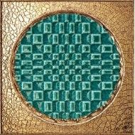 CITTA' DI FAENZA GEO VERDE DECORATION ORO GLOSSY 6X6 - IRIS 511063 IRIS CERAMICA - 1