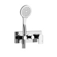 VIA MANZONI Außenteil 2-Wege-Wand-Brausebatterie mit Umsteller, Wasseranschluss, Halterung und Handbrause GESSI