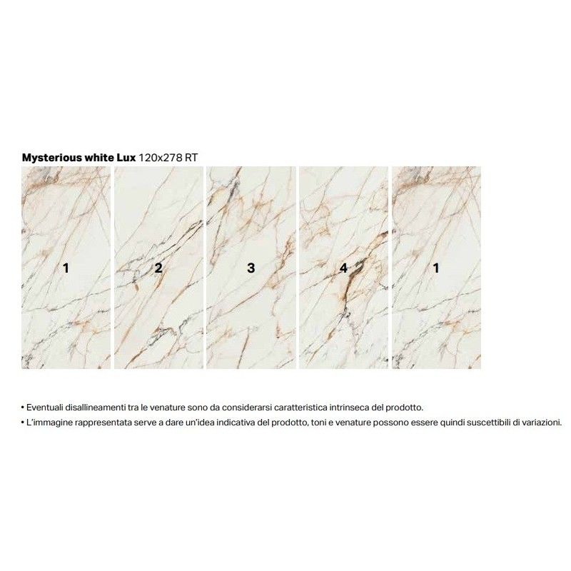 PURITY TUSCANY 120X278 VEIN MATCHING MYSTERIOUS WHITE LUX C4 DECORO - SUPERGRES PMWV CERAMICHE SUPERGRES - 1