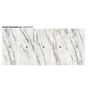 PURITY ELITE 120X278 VEIN MATCHING GREAN CALACATTA LUX C4 DECORO - SUPERGRES GCVM CERAMICHE SUPERGRES - 1