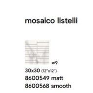 ROYAL 30X30 WHITE MAT MOSAIC LISTELLI - SAIME CERAMICHE 8600549 SAIME CERAMICHE - 1