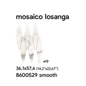 ROYAL 36,1X57,6 WHITE SMOOTH MOSAIQUE LOSANGA - SAIME CERAMICHE 8600529 SAIME CERAMICHE - 1