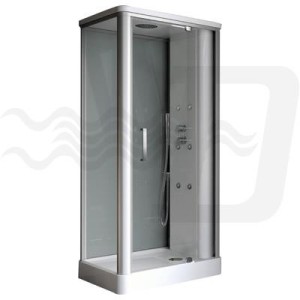 BOX DOCCIA ANGOLARE KIRA MULTIFUNZIONE 90x90 SAMO GLASS IDROMASSAGGIO - 1