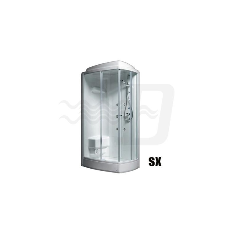 BOX DOCCIA RETTANGOLARE HARZ 90x70 SENZA BAGNO VAPORE SX SAMO GLASS IDROMASSAGGIO - 1