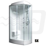 BOX DOCCIA RETTANGOLARE LIBANO 110x72 SENZA BAGNO VAPORE DX SAMO GLASS IDROMASSAGGIO - 1