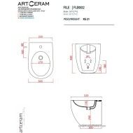 BACK TO WALL bidet 36x52cm FILE 2.0 Artceram FLB002 ARTCERAM - 2