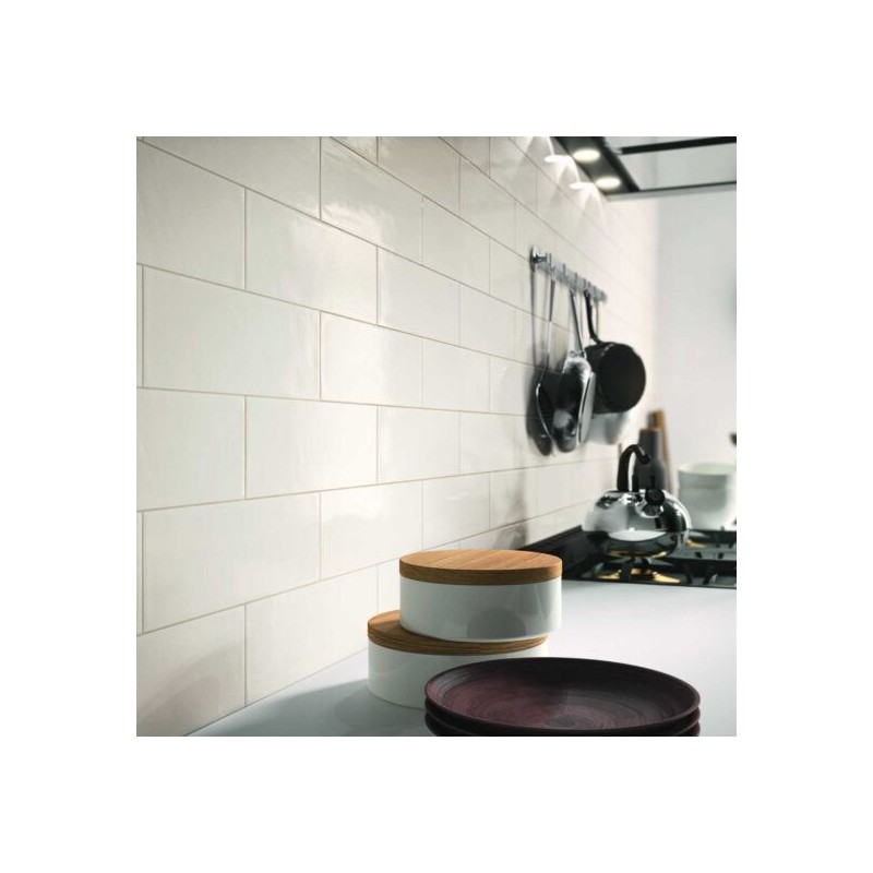 BRICK 10X30 GLOSSY WHITE  - RAGNO RDA0 RAGNO  - 1