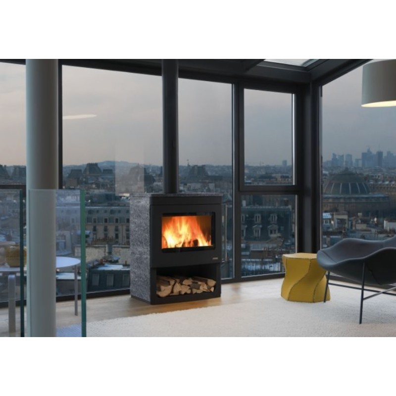 Stufa LEGNA Stufa a legna Nicole Vano Aperto PALAZZETTI