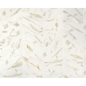 SCULTOREA CALACATTA ORO FINO CHEVRON A+B 7,5x45 - CERAMICHE MARCA CORONA J472