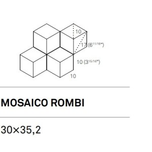 GRACE CLAY MOSAICO ROMBI 35,2X30 ASS - KEOPE J3CL CERAMICHE  KEOPE  - 1