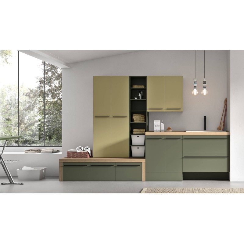 Laundry cabinet - Store - H201xL322xP65 cm Composition STO 04 - Hafro - Geromin