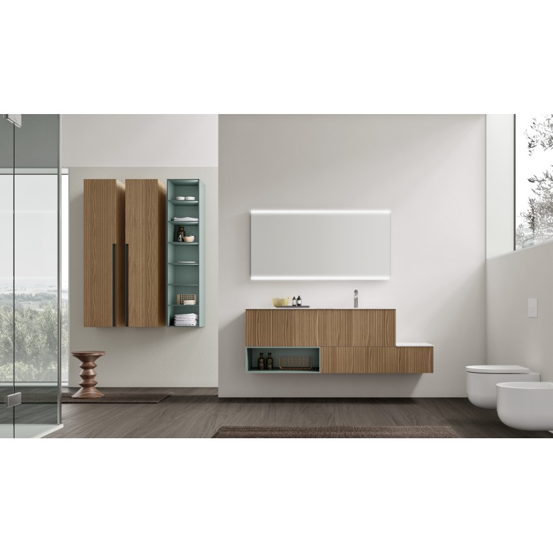 Elite Bathroom cabinet H200xL280xP50 cm Composition ELI 01 - Hafro - Geromin