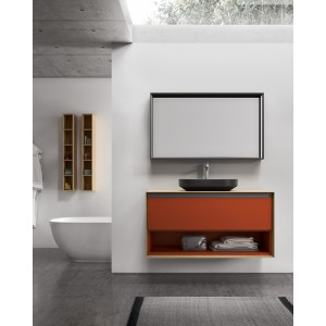 Suite mobile de salle de bains H200xL123,6xP50 cm Composition SUI 02 - Hafro - Geromin