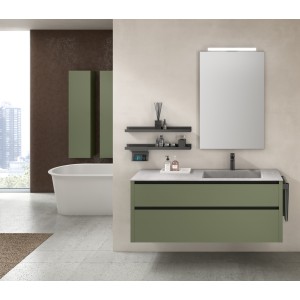 Riva Mobile Bagno H200xL148xP45,5 cm Composizione RIV 07 - Hafro - Geromin