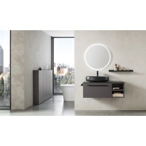 Bathroom Mobile Goccia L120xP50 cm Composition GOC 01 - Hafro - Geromin