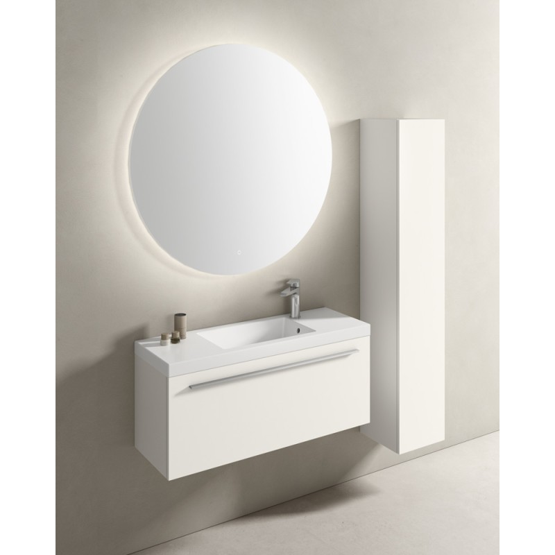 Slim Plus Mobile Bagno L100xP35 cm Composizione SLI 02 - Hafro - Geromin