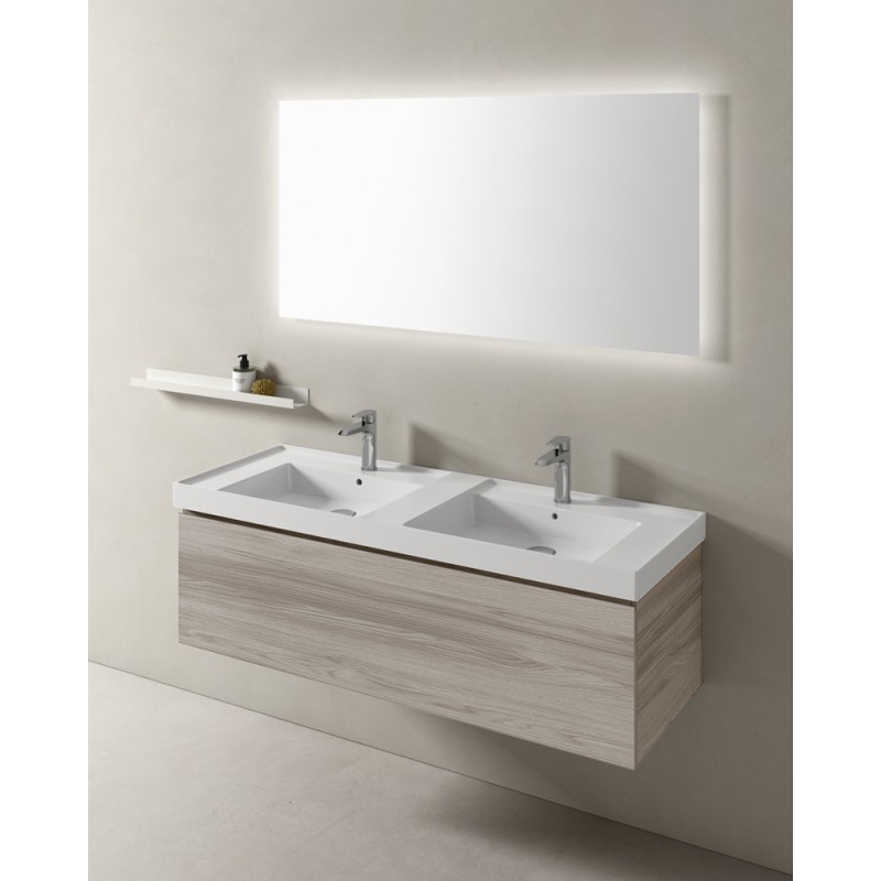 Vera Plus mobile de salle de bains L142xP51 cm Composition VER 03 - Hafro - Geromin