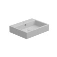 GSG QUAD Lavabo Quad cm 60 monoforo (senza foro, tre fori su richiesta) 60x47 fissaggi inclusi