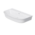 GSG FLUT Lavabo bordo fino 80x48 monoforo (senza foro, tre fori su  richiesta). Kit di fissaggio incluso