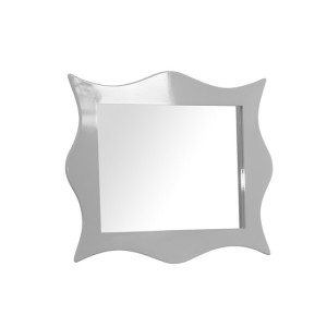 GSG TIME Geformter Holzspiegel cm 120x105, Befestigungsschrauben inklusive