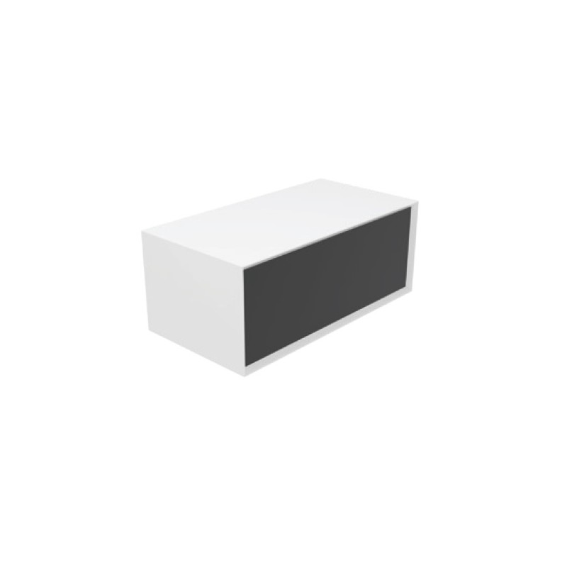 GSG MILANO Mobile Milano aus weiß lackiertem MDF L100xT52 mit Harzplatte und Push-and-Pull-Schublade