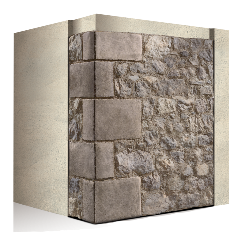 GEOPIETRA CANTONALE SQUADRATO P40  50X20 Angle reconstructed stone wall GEOPIETRA - 1