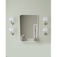 Miroir Vintage Mirrors Boogie avec étagère L58xH83xP16 avec finition white DEVON&DEVON - 1