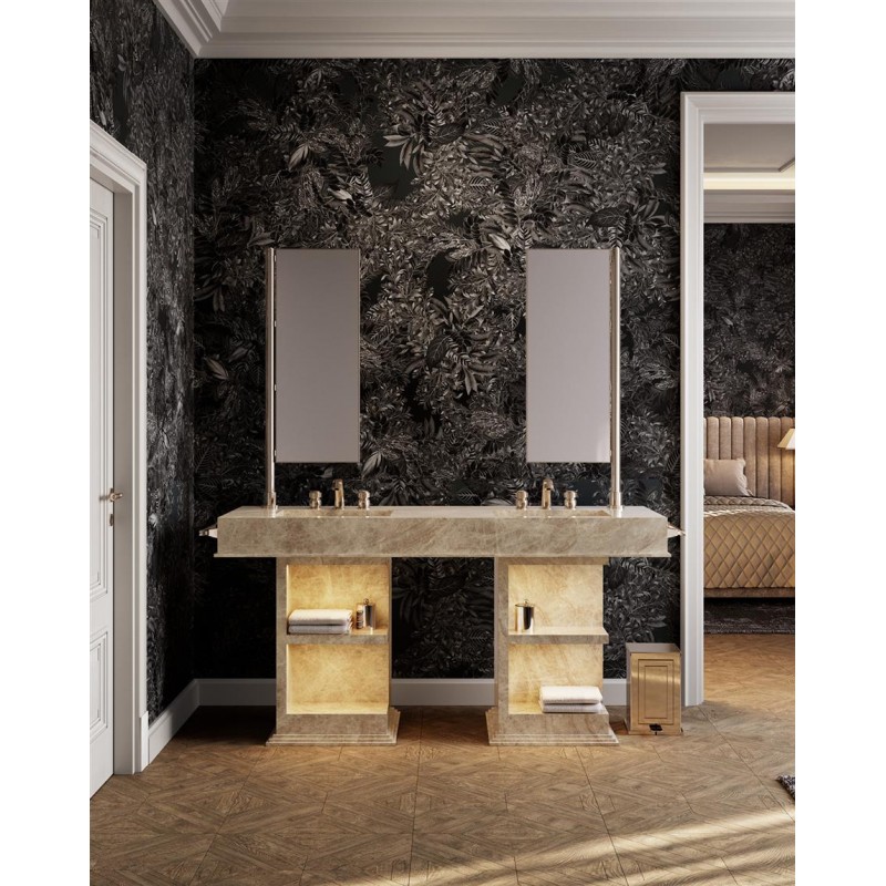 My Love Water Vanity - Mittelgroßer wandmontierter oder freistehender Waschbeckenschrank aus Steinzeug 191 x 89/199 x 60,0 DEVON