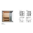 ETHOS G Sauna + Douche Espace L.301 x P.180 x H.215 TIGLIO HPL - Hafro - Geromin HAFRO-GEROMIN - 1