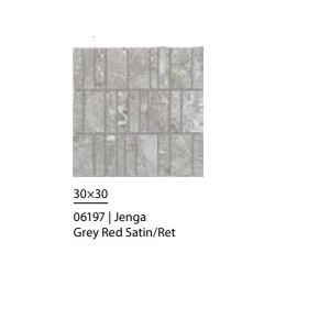 MAKRO REVOLUTION JENGA GREY RED SATIN RT 30x30 - CERAMICHE PIEMME 06197 PIEMME CERAMICHE - 1