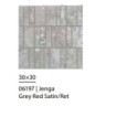 MAKRO REVOLUTION JENGA GREY RED SATIN RT 30x30 - CERAMICHE PIEMME 06197 PIEMME CERAMICHE - 1